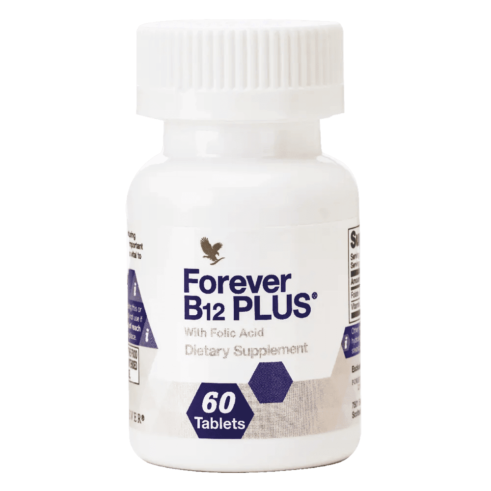 Vitamin B12 and folic acid supplement to support energy and red blood cell formation